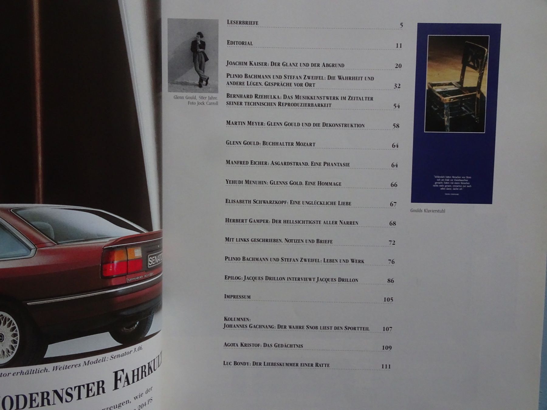 Libri: DU: Mythos Glenn Gould. – Usato da Basel venduto da Kornblumen 1