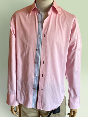 CARVEN Herrenhemd Rosa Gr. M Baumwolle Designer Hemd 