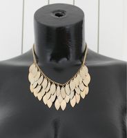 Statement-Kette im Blätter-Design, Länge ca. 25-30 cm