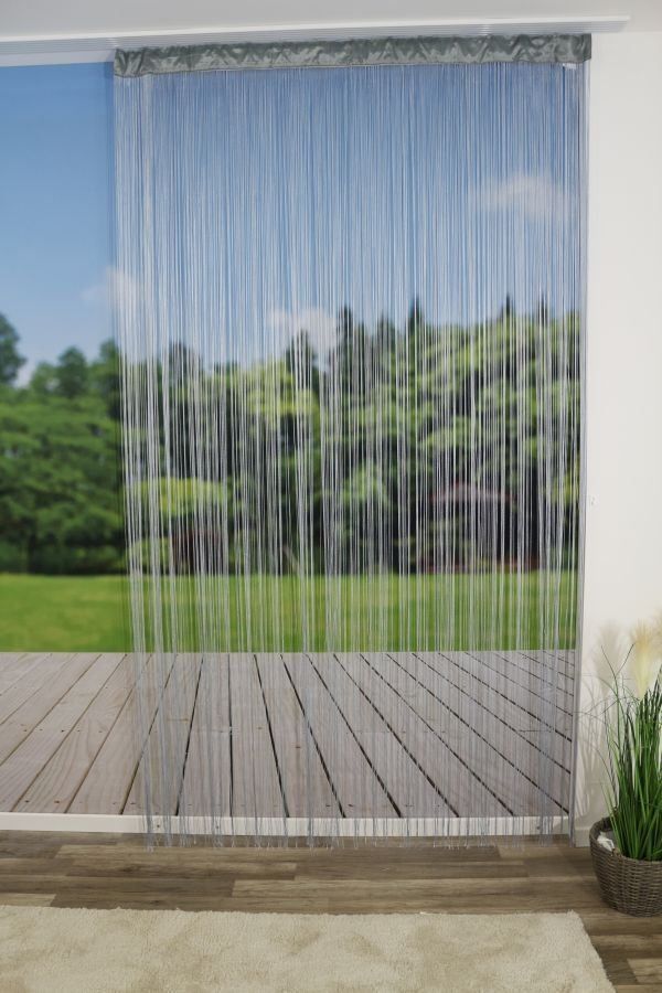 Tende: FADENVORHÄNGE B-140 cm Silber/Grau – Nuovo e nell'imballaggio originale da SIEBNEN venduto da fiuman1 1
