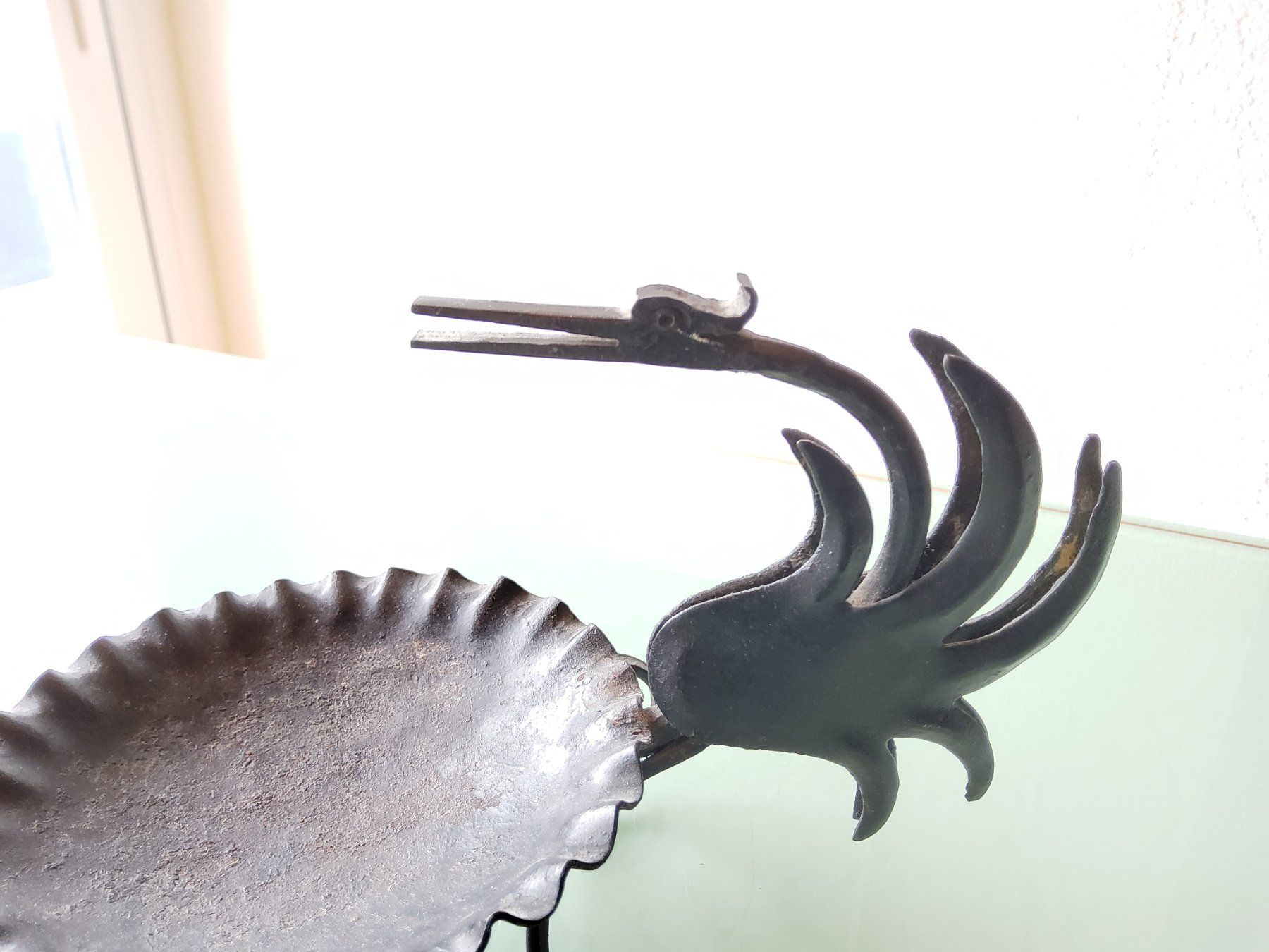 Portacenere: Cendrier en fer forgé Willy Brandt Bulle  – Usato da Malleray venduto da Broc-Mo 7