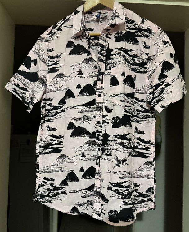 Chemise Columbia PFG Manches Courtes Homme – Taille M – Imprimé Pêche Ventilée
