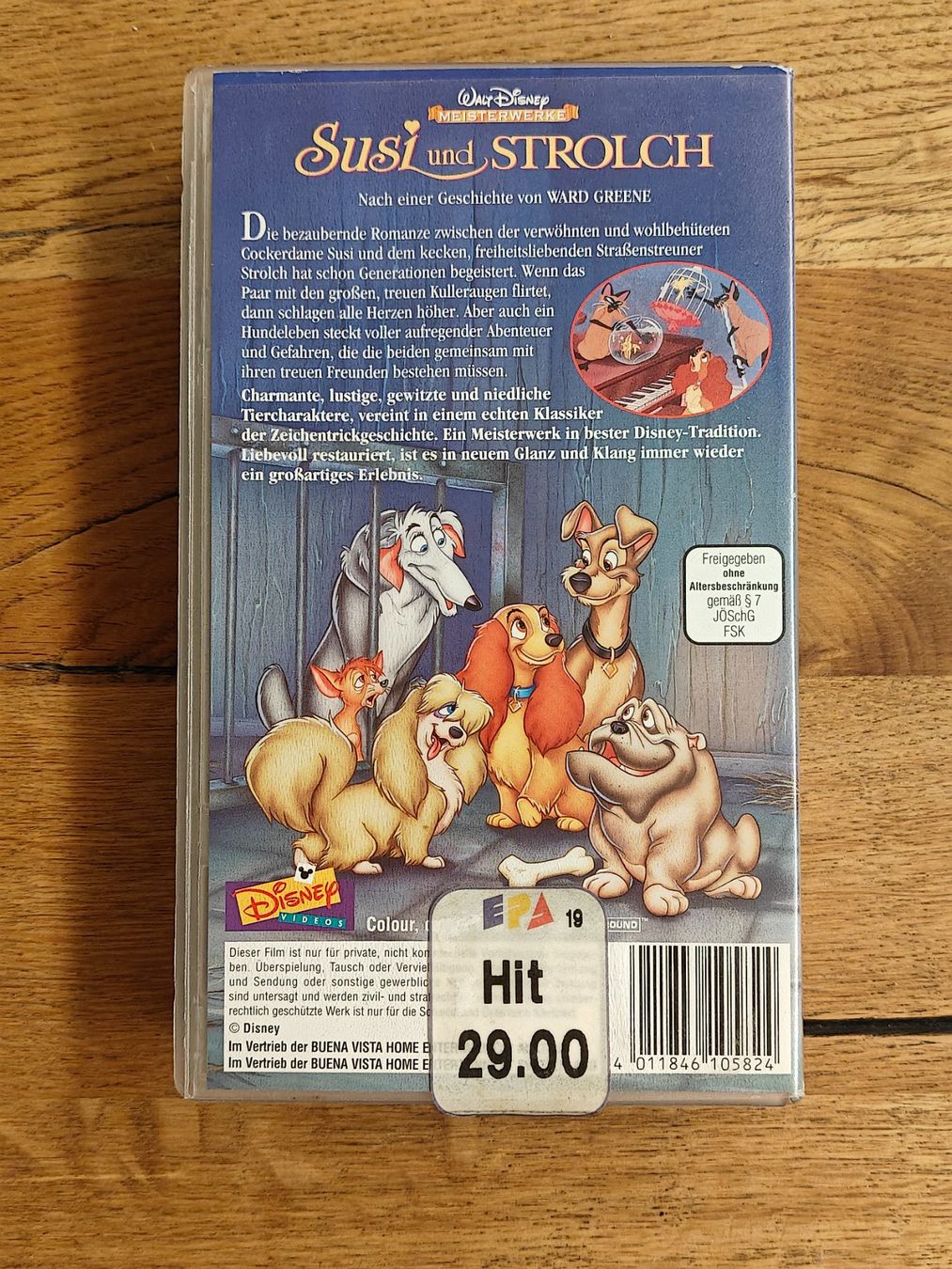 Tutti i VHS: Susi und Strolch - Videokassette VHS – Usato da Birr venduto da DisDas 1