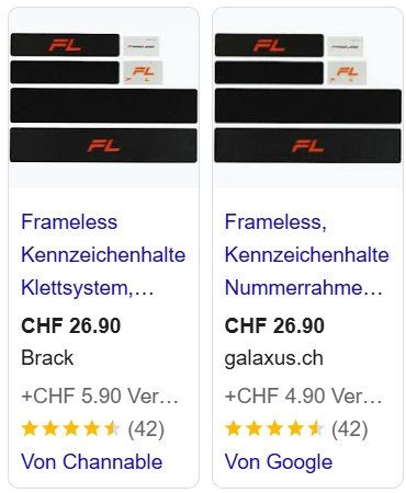 Wandhalterungen: Kennzeichen-Halter (FrameLess) – Neu (gemäss Beschreibung) aus Oberriet SG von Junglecity00