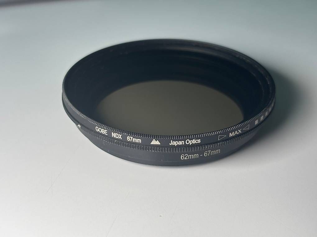 Filtri: GOBE Variable ND Filter NDX 62mm inkl. Step-Up Ring 58-62mm – Usato da Merenschwand venduto da Sbj