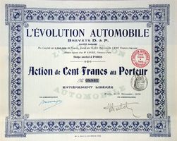 L'Evolution Automobile Brevets D. & P. SA, Paris - 1910