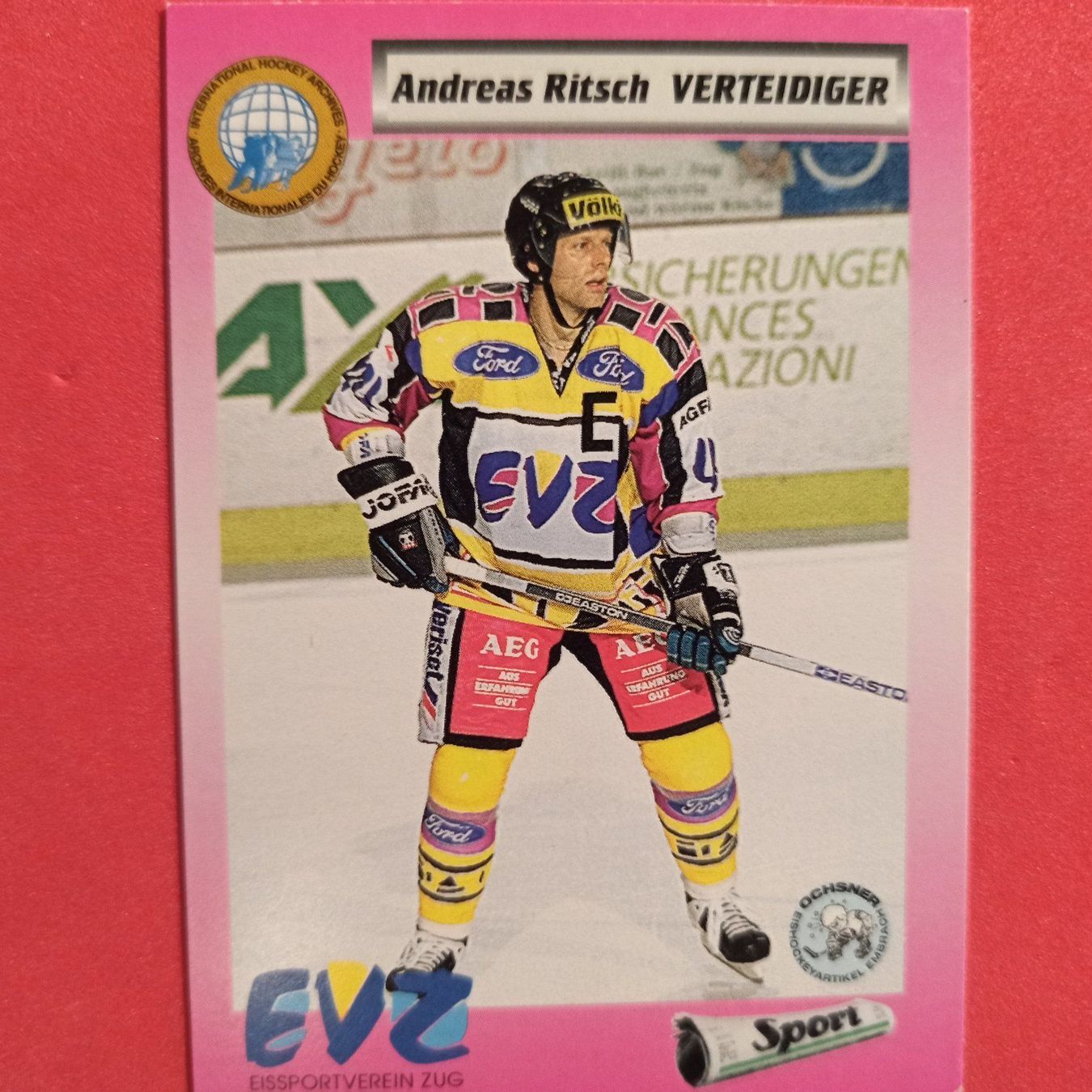 Sammelbilder & Trading cards: Andreas Ritsch - EVZ - 1993/94 – Gebraucht aus Dübendorf von kb86_MOVIE