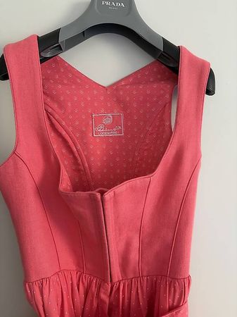 Lodenfrey Dirndl Leinen, Koralle, Gr. 38, wie neu