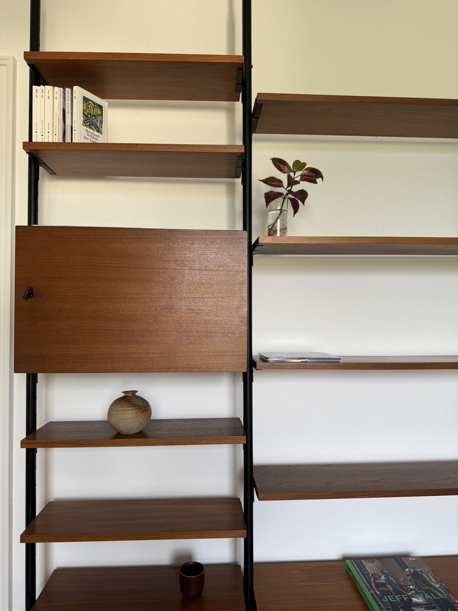 Regale: Midcentury Teak Teleskopregal – Gebraucht aus Basel von Barty 4