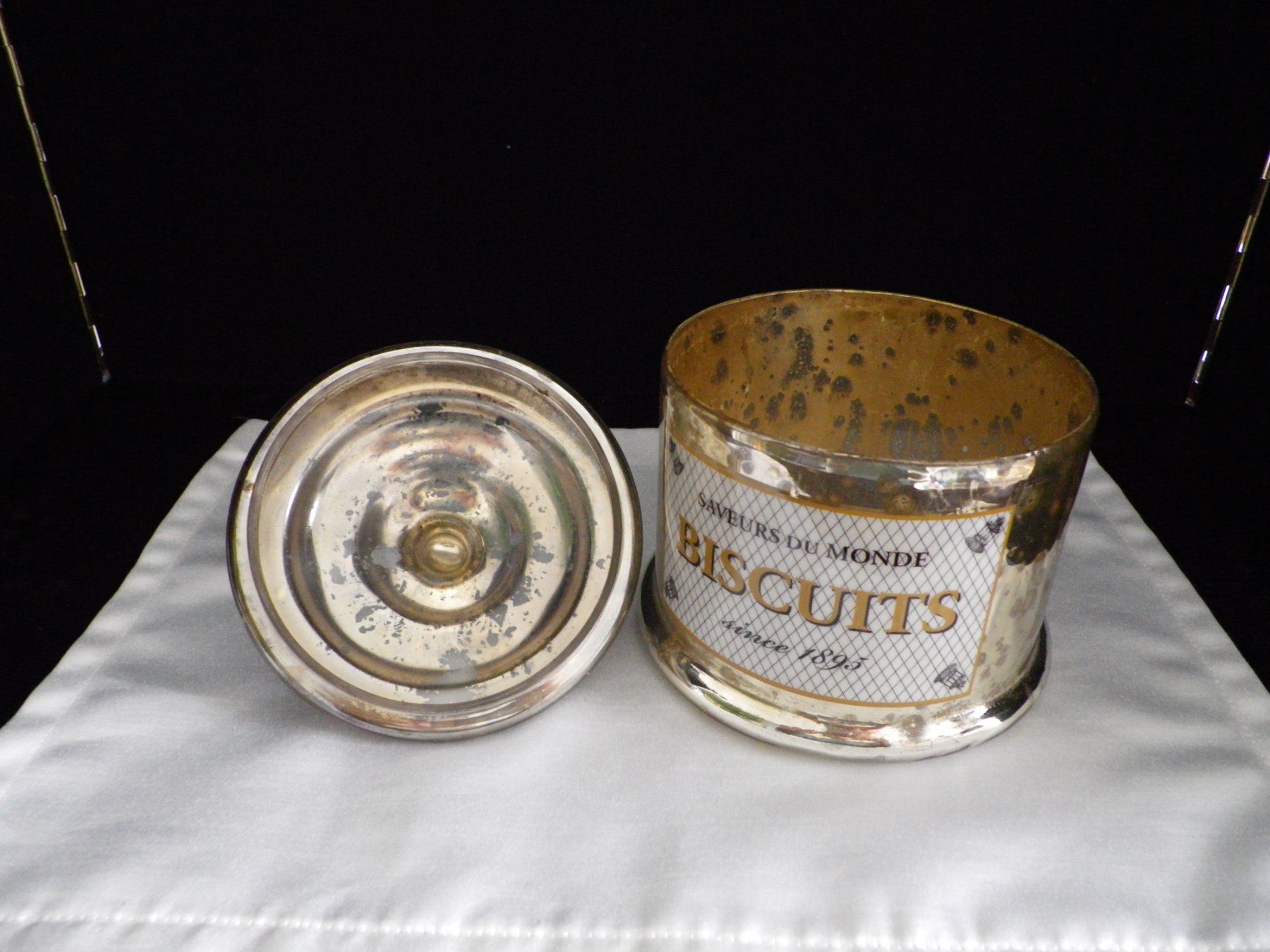 Gläser: Dose "BISCUIT'S" Bauernsilber – Gebraucht aus Reinach BL von Annodomini 5