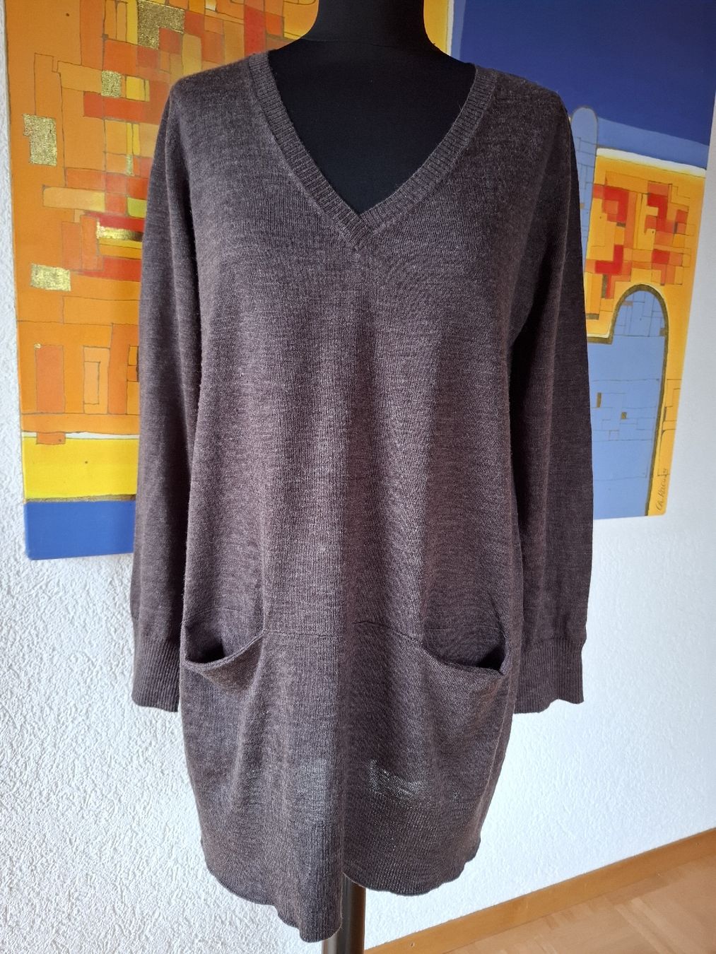 Pulls & Sweat-shirts: Basic Strickpullover Gr L Braun mit Taschen Herbst nr 60 – D'occasion à Vinelz par sonnenmond77 1