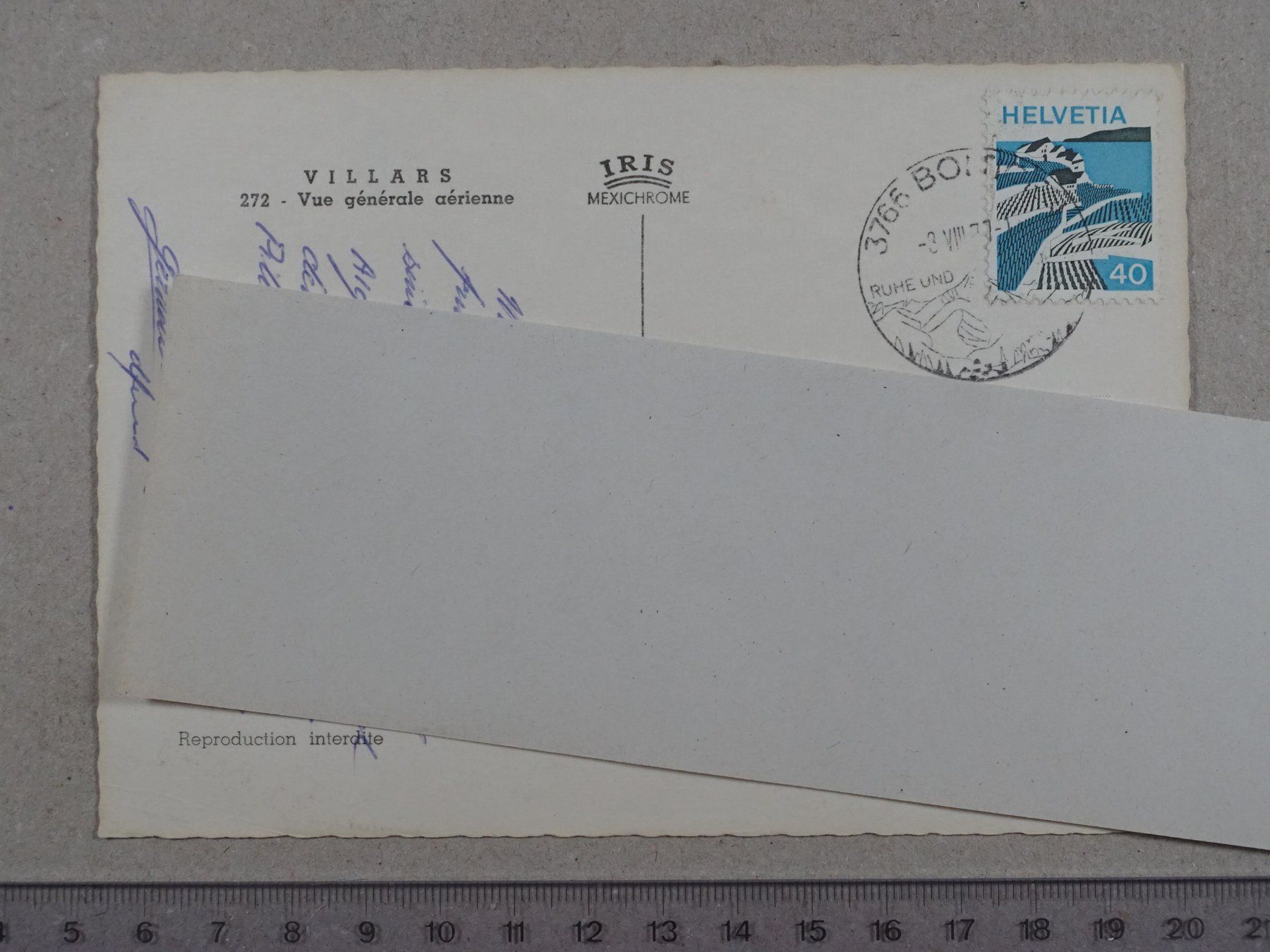 Cartoline postali: Villars, 1977 – Usato da Lenzburg venduto da fh1 1