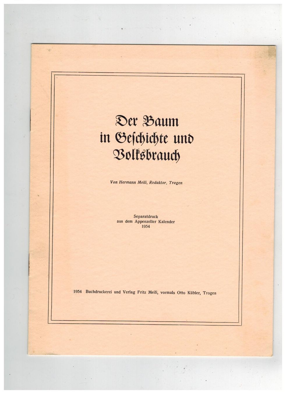 Libri: Der Baum in Geschichte und Volksbrauch – Nuovo (secondo la descrizione) da Biel-Benken BL venduto da rud_yc8p
