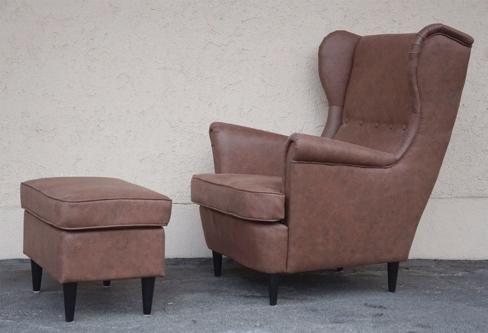 Ohrensessel mit Hocker Strandmon von Ikea Kaufen auf Ricardo
