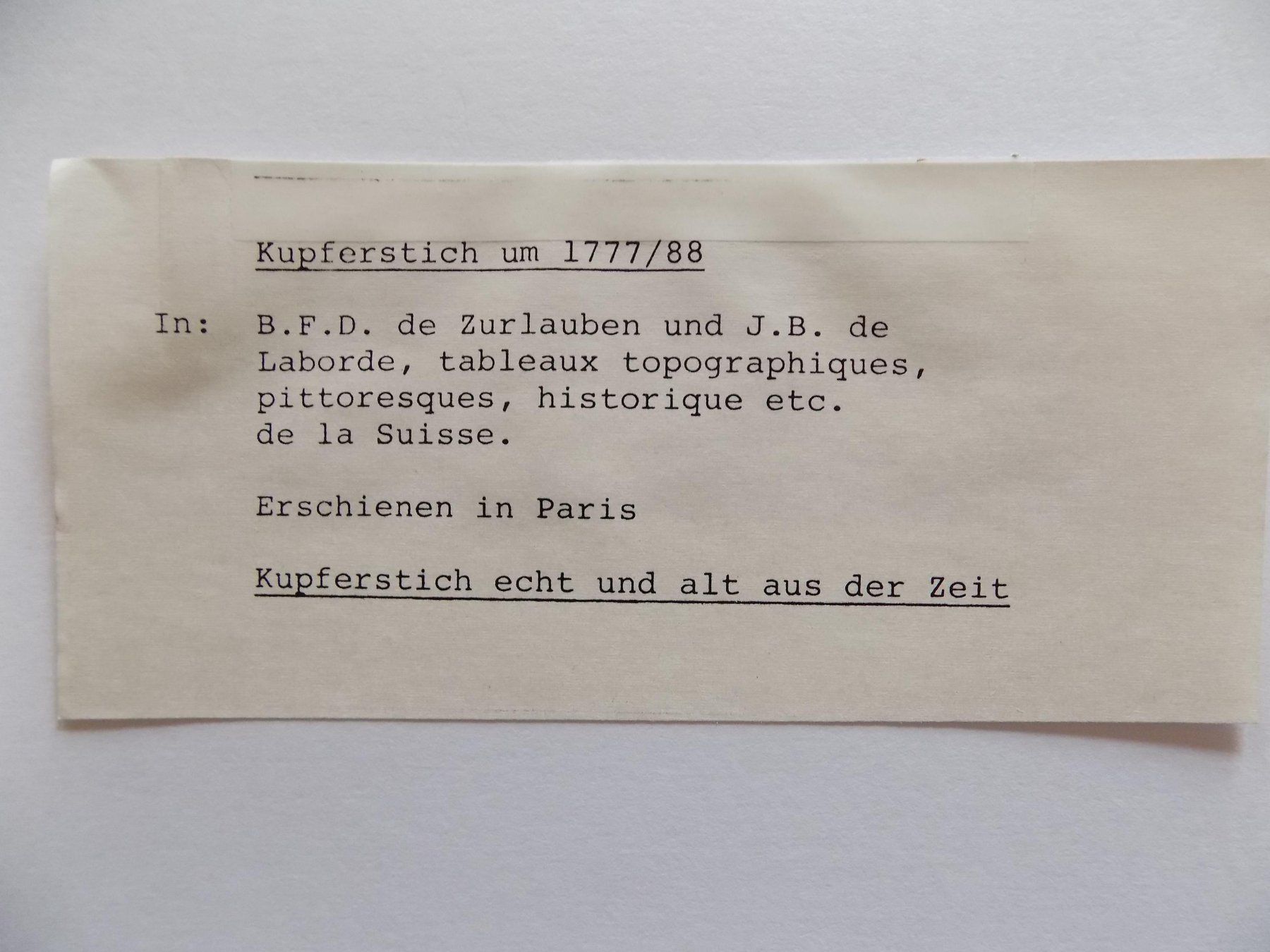 Gravures: Vue du Lac de Bienne Bielersee – D'occasion à Risch par Antikfee 7