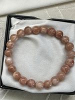 Bracelet pierre de soleil orange, parfait pour l'été!