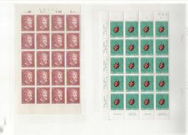 timbre Pro juventute J143 et J144 bloc de 20 pièces