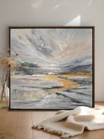 Originalegemälde auf Leinwand 30x30 cm, goldenen Unikat!!!