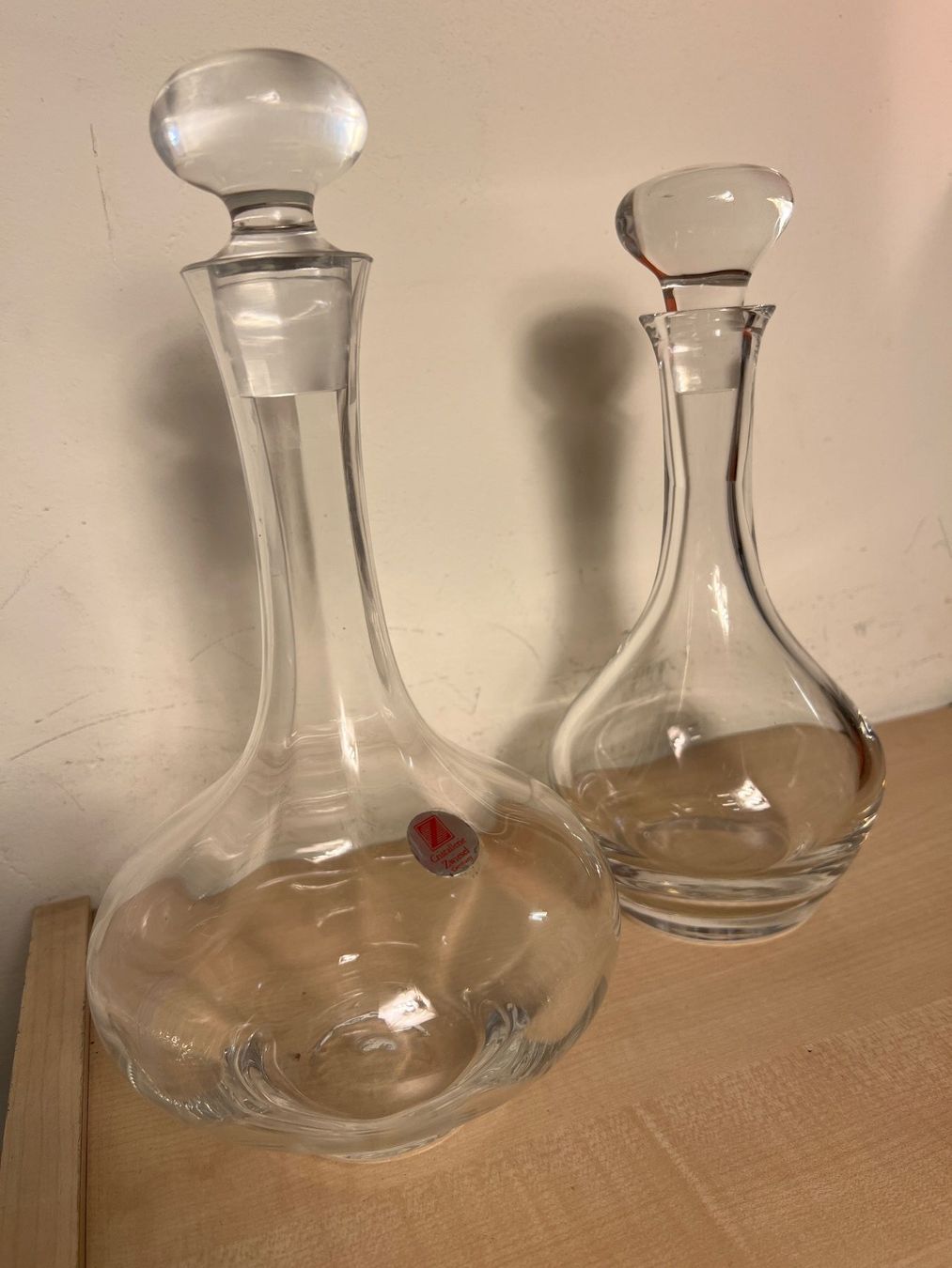 Caraffe: 2er Set: Elegante Karaffen für Wein oder Wasser, Glas – Usato da Münchenstein venduto da tsp01 2
