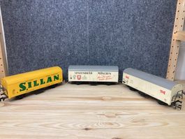 3er Set Lima Spur 0 Güterwagen Bell SBB Spatenbräu DB Sillan