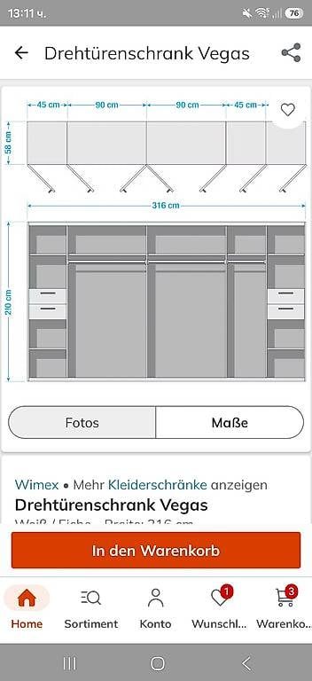 Schränke: Drehtürenschrank  – Gebraucht aus Birrwil von pet_r5fz 1