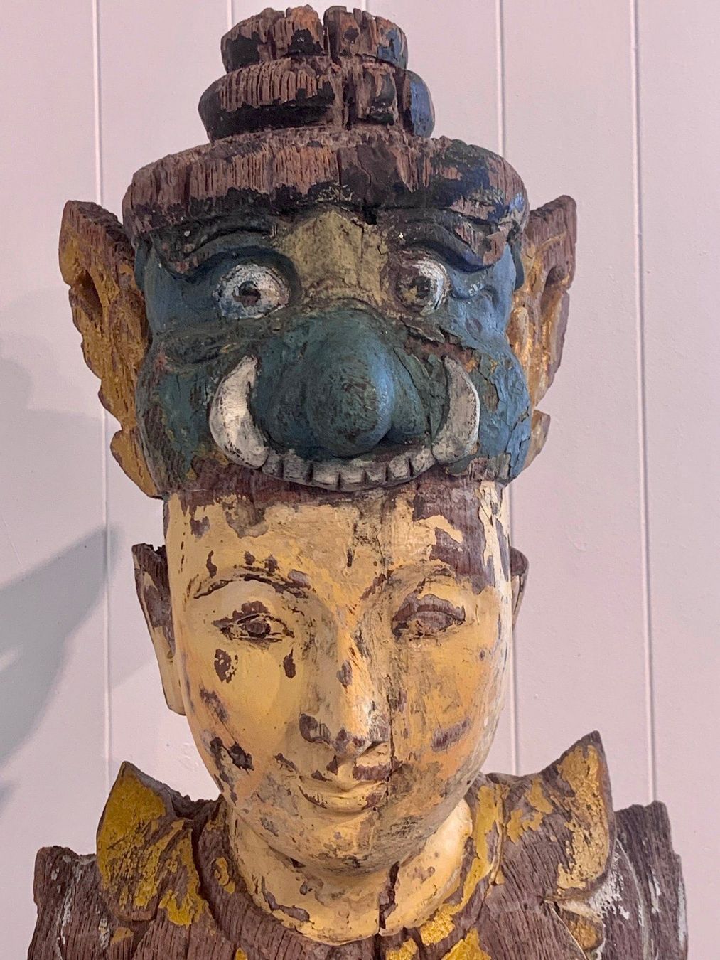 Internationale Kunst: Antikes Paar buddhistischer Gotthe 180cm – Gebraucht aus Geneve von tan_6slg 3