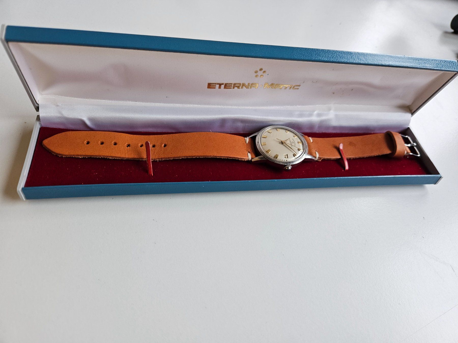 Eterna Orologi: Eterna-Matic Chronometer 1955 Date mit Box – Usato da Berikon venduto da mmm21 7