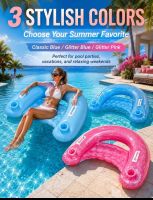 🩷 Aufblasbare Pool-Lounge mit Glitzer POOL SOMMER 