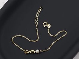 Damen-Goldarmband, Armband aus 375 Gold Perle