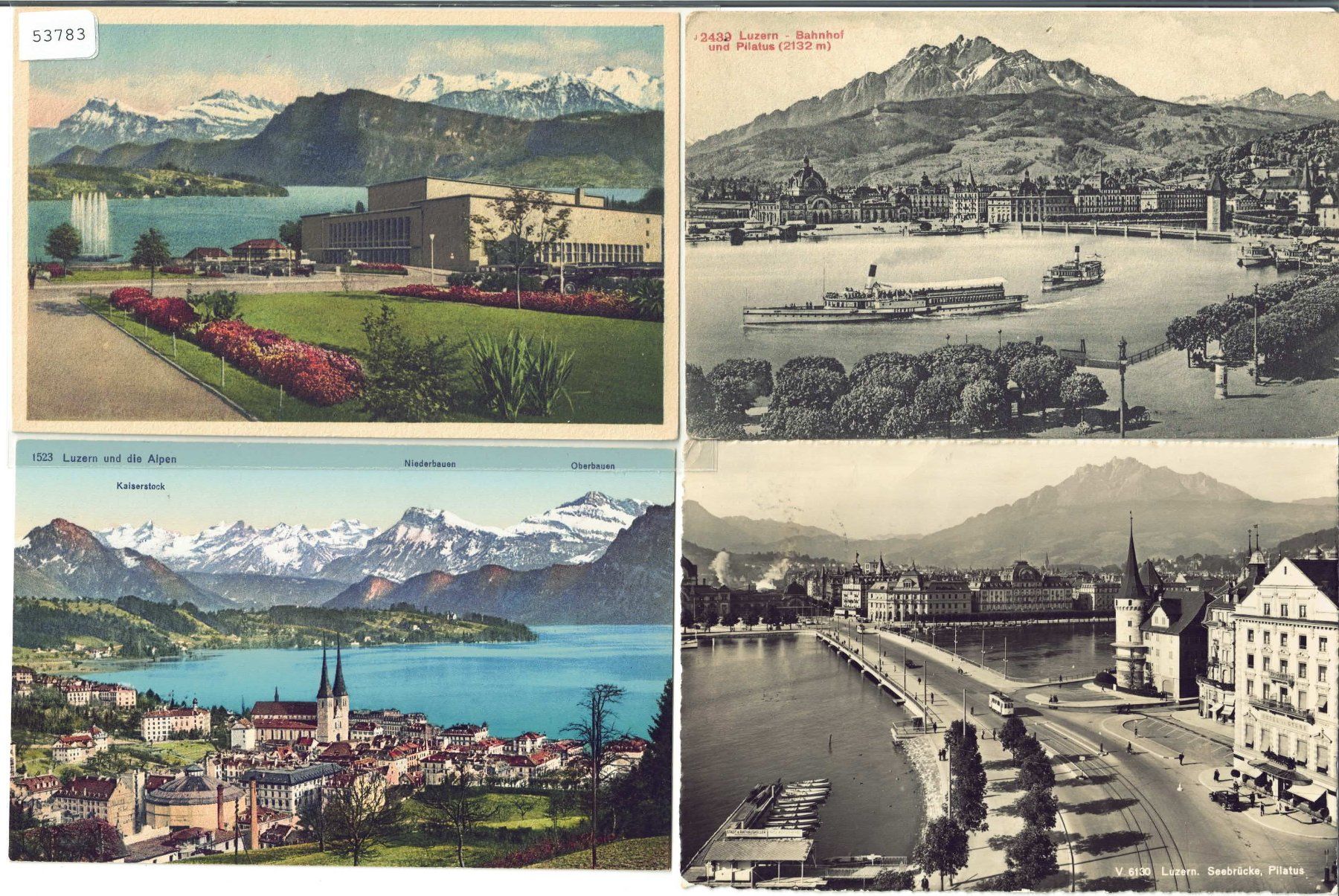 Cartoline postali: 4 AK - Luzern – Usato da Ettingen venduto da Kartenplanet