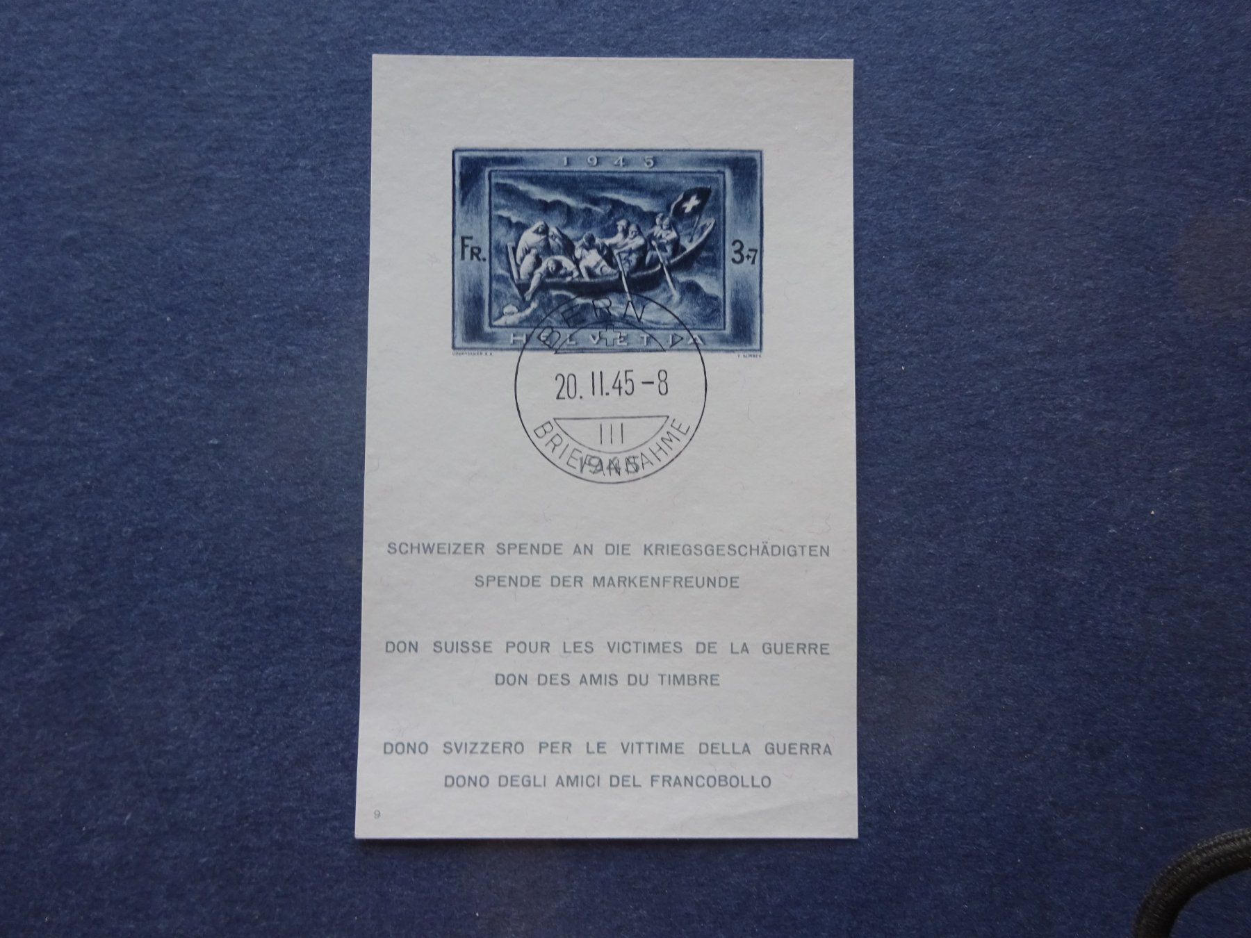 Alle Briefmarken: 1945 W21 mit ET- BERN – Gebraucht aus Appenzell-Steinegg von adi1975 1