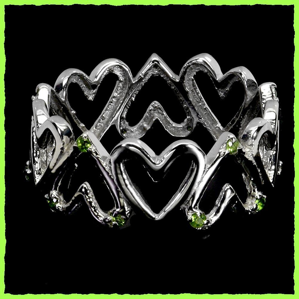 Anelli: CHROME DIOPSIDE, Chromdiopsid Ring 925 Silber – Nuovo e nell'imballaggio originale da Oberglatt ZH venduto da Goldfee1 1