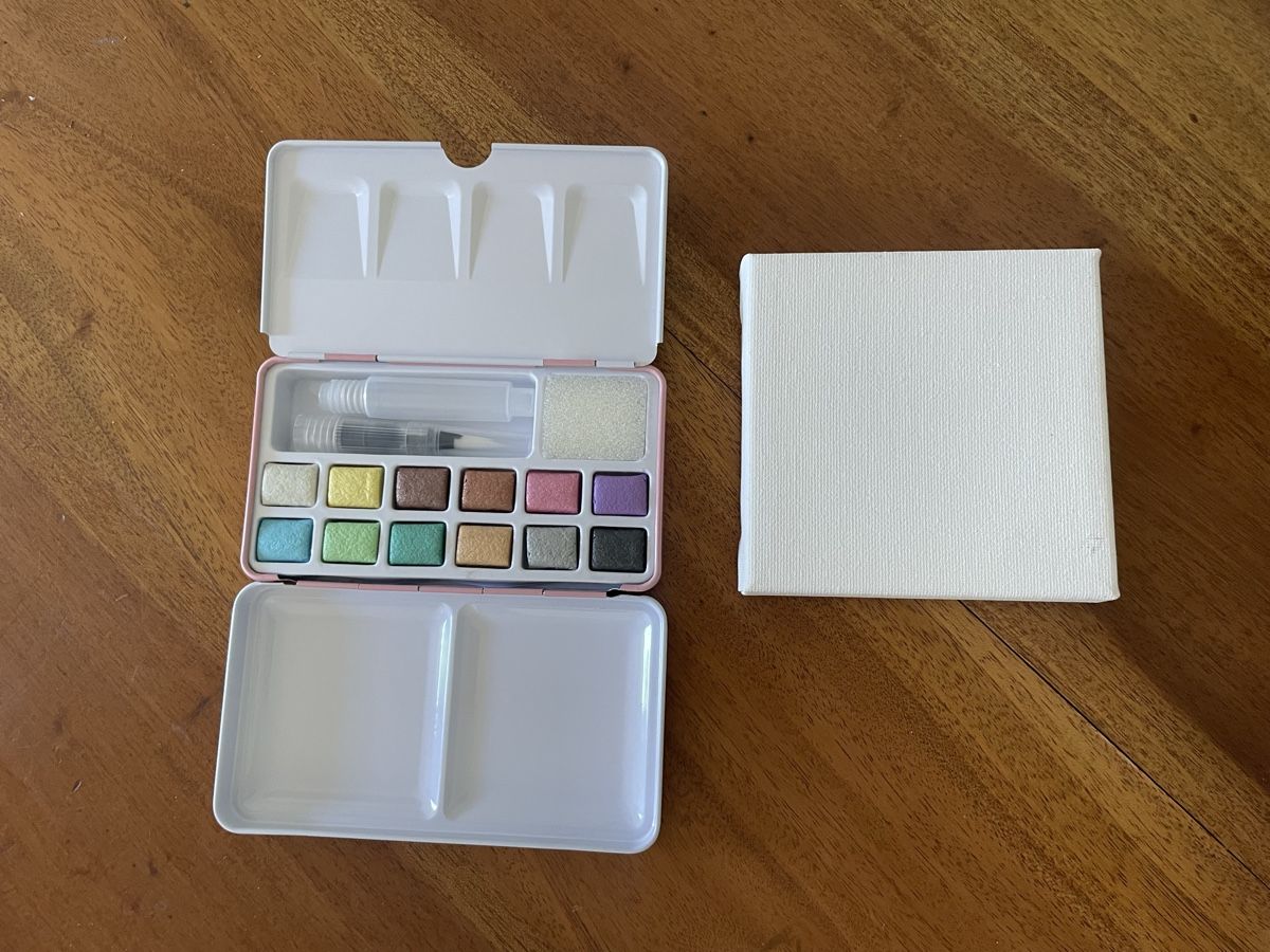 Colori: Aquarell Malset Palette & Leinwand – Nuovo e nell'imballaggio originale da Bern venduto da AnnaS13 1