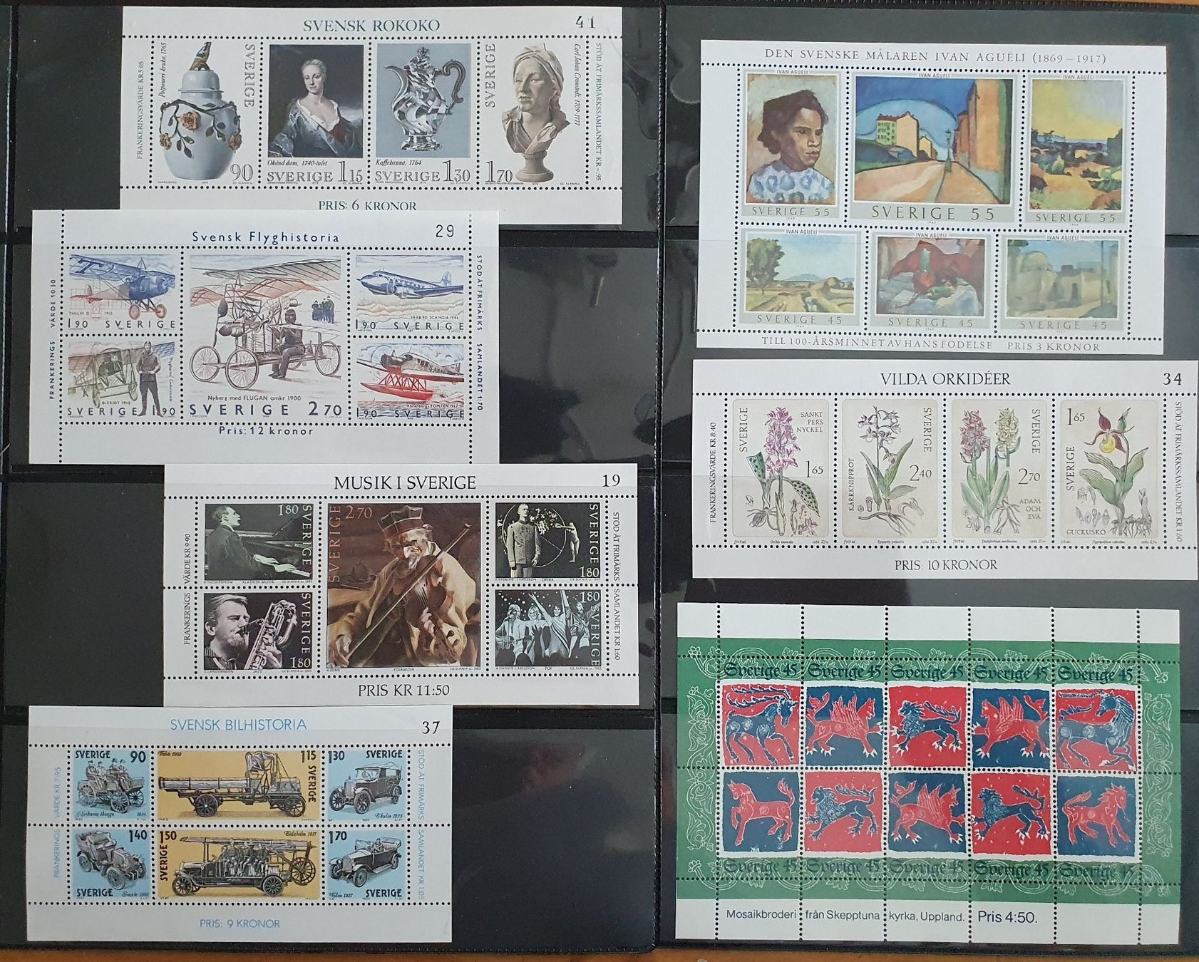Alle Briefmarken: Schweden: 2 verschiedene Blöcke / Posfrisch – Neu (gemäss Beschreibung) aus Dällikon von Minita