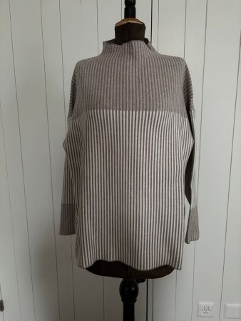 Rachel Zoe Langarmpullover hellbraun/beige - Grösse L (EU 46