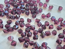 88 x Glasperlen Doppelkegel 6mm