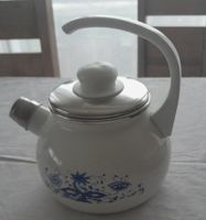 Bollitore elettrico vintage anni '70, decorato blu!