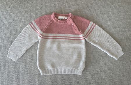 Kinder Strickpullover Sense Organics rosa beige 86 cm