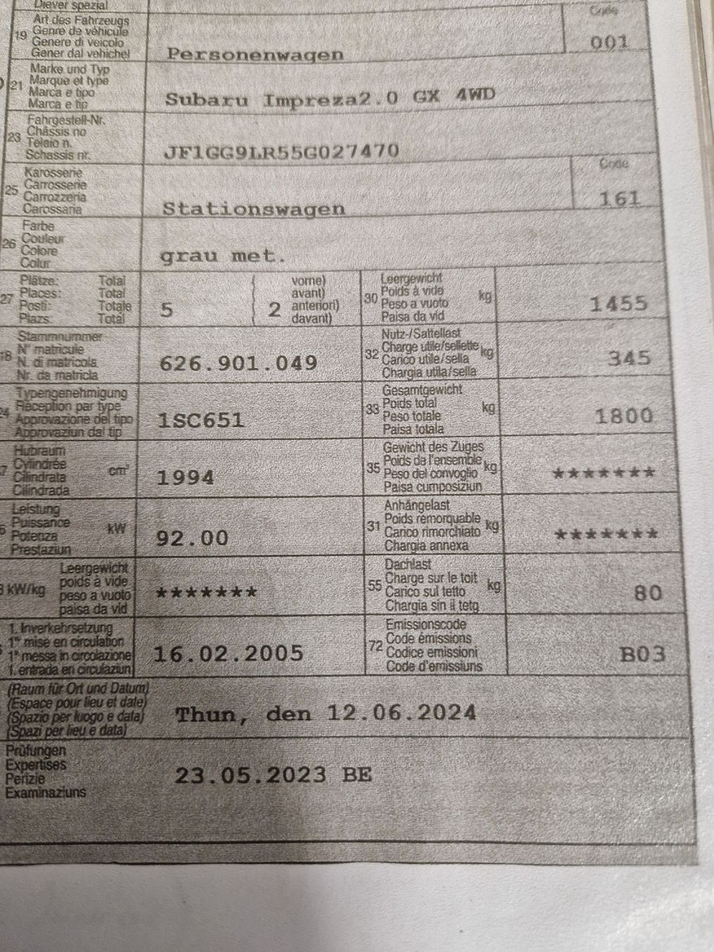 Subaru Automobili: Subaru Impreza 2.0 ab 1.- – Usato da Schwenden venduto da Subaru.98 4