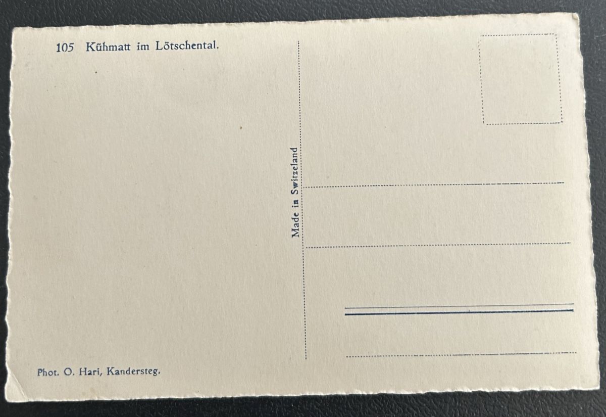 Cartoline postali: Kühmatt im Lötschental  – Usato da Horw venduto da Tellbub 1