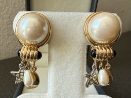 ✨Vintage Ohrringe, mit Perlen. Clips 