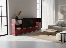 USM Haller Regal 4x3 Rubinrot / Neu (mit A Gestänge)