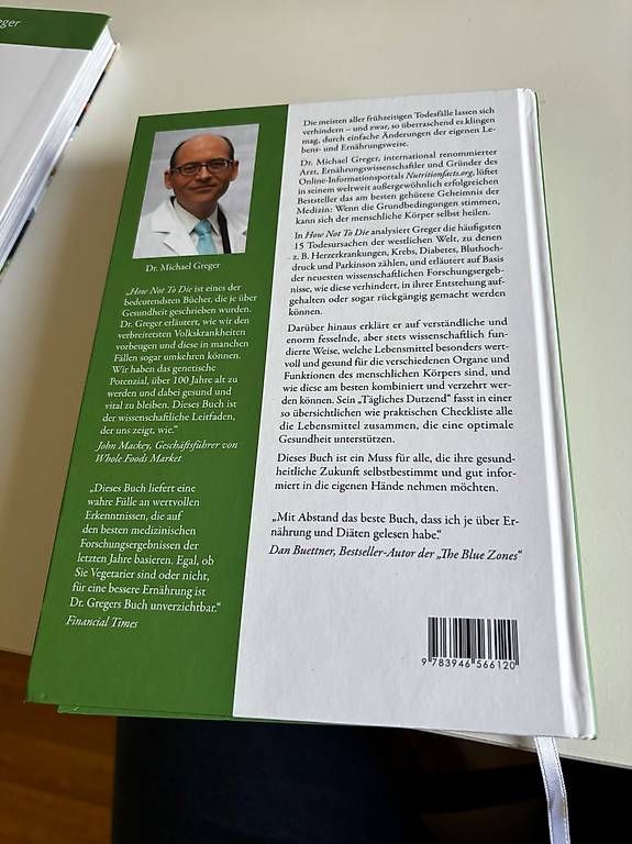 Bücher: HOW NOT TO DIE Dr. Michael Greger – Gebraucht aus Wabern von JoshRico 1
