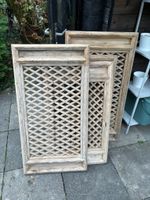 Antike Fenstergitter aus Holz, 4 Stück