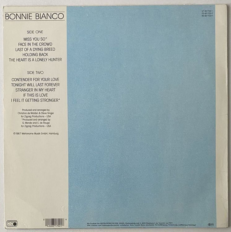 Dischi in vinile: Bonnie Bianco, Just Me – Usato da Flums venduto da Empe1 1