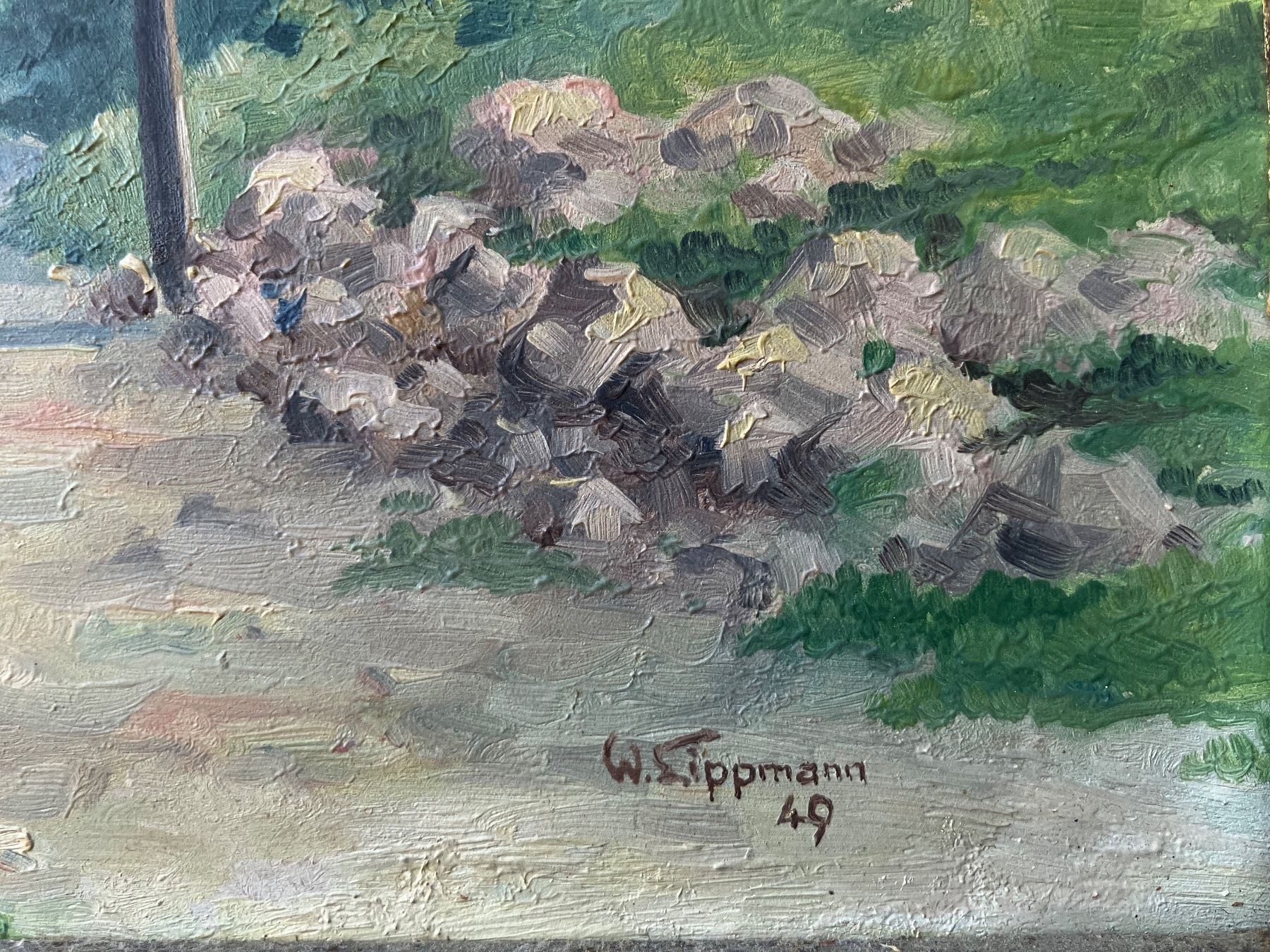 Dipinti: Landschaft, W. Lippmann 49 – Usato da Wetzikon ZH venduto da artefix 1