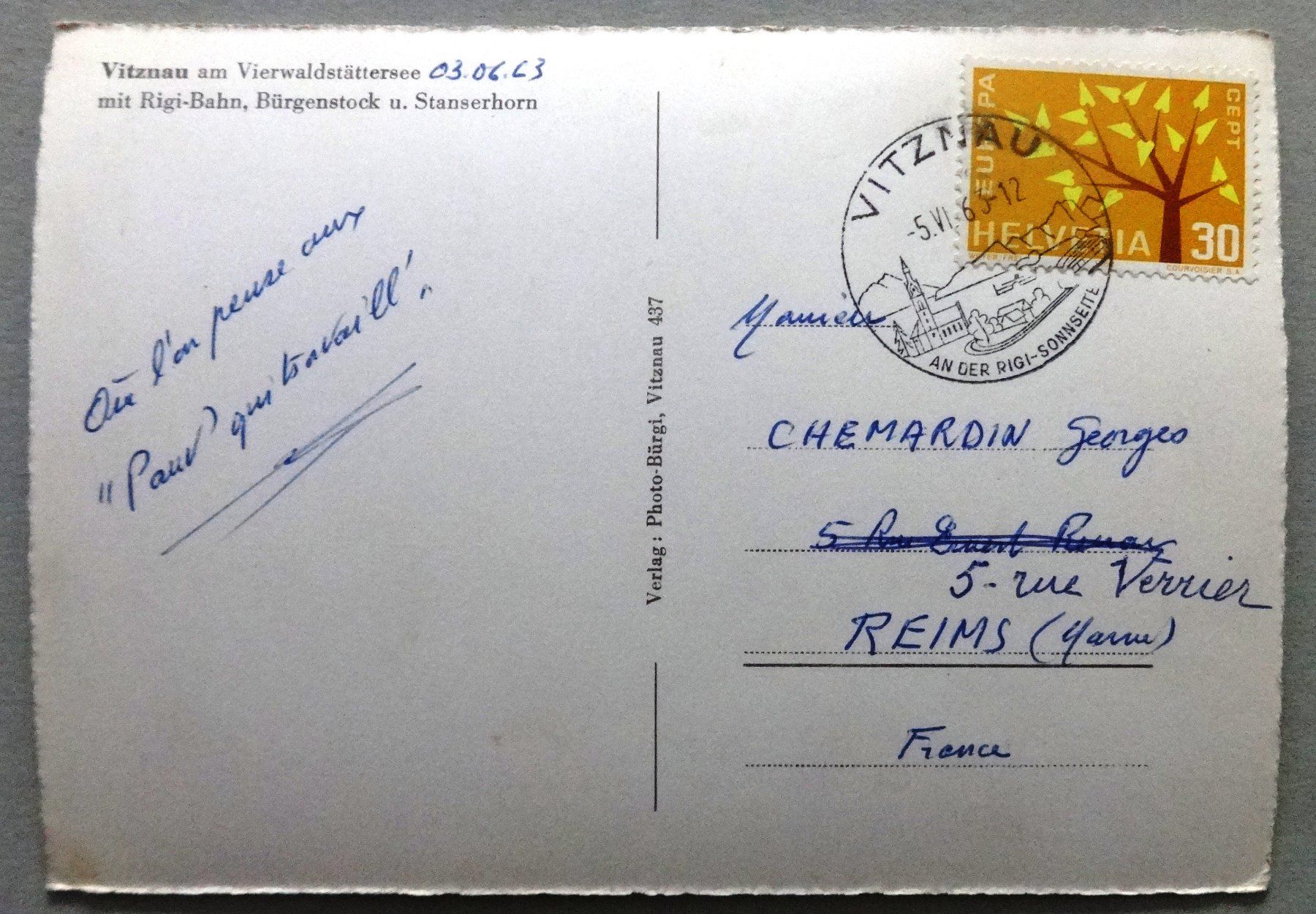 Cartes postales: Kurort Vitznau – D'occasion à Fétigny par Billy2miny 1