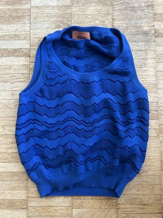 Missoni Stricktop blau Muster Grösse S sehr guter Zustand