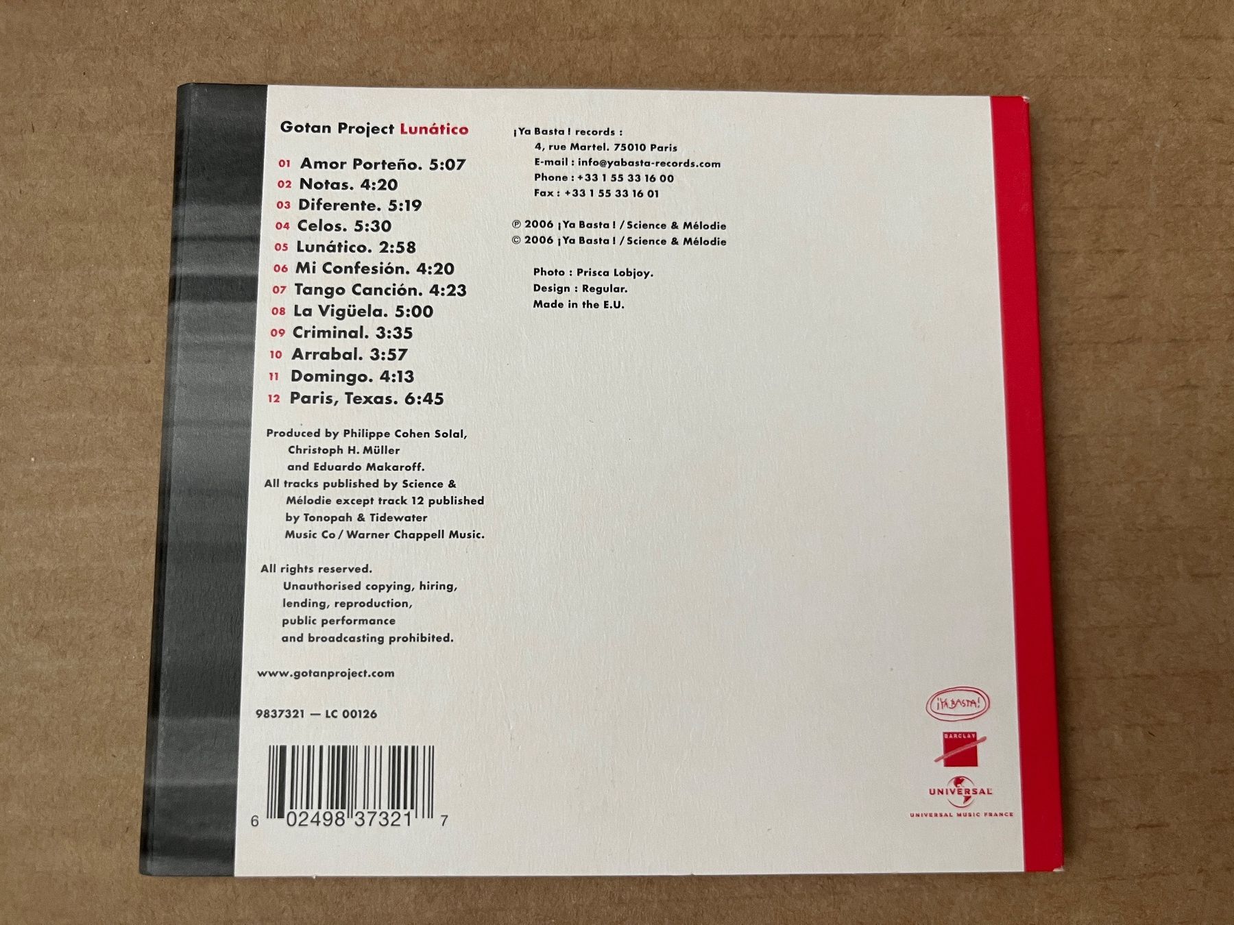 CDs: Gotan Project Lunático CD 💿 – Gebraucht aus Sierre von black.box 1