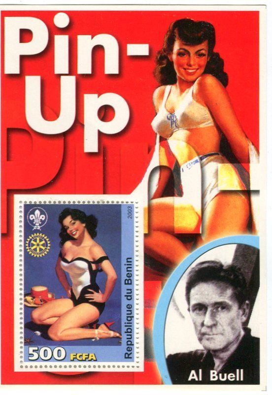 Tutti i francobolli: Block "Pin-up". Benin. – Nuovo e nell'imballaggio originale da Basel venduto da Butsch5